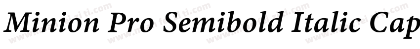 Minion Pro Semibold Italic Caption字体转换